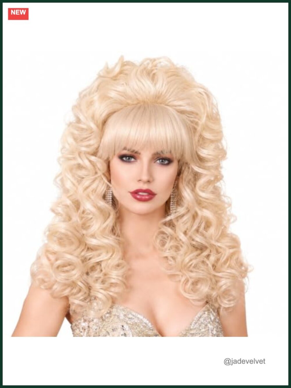 Long Curly Fluffy Vintage Cosplay Wig 60 70 80s Queen Costume Halloween